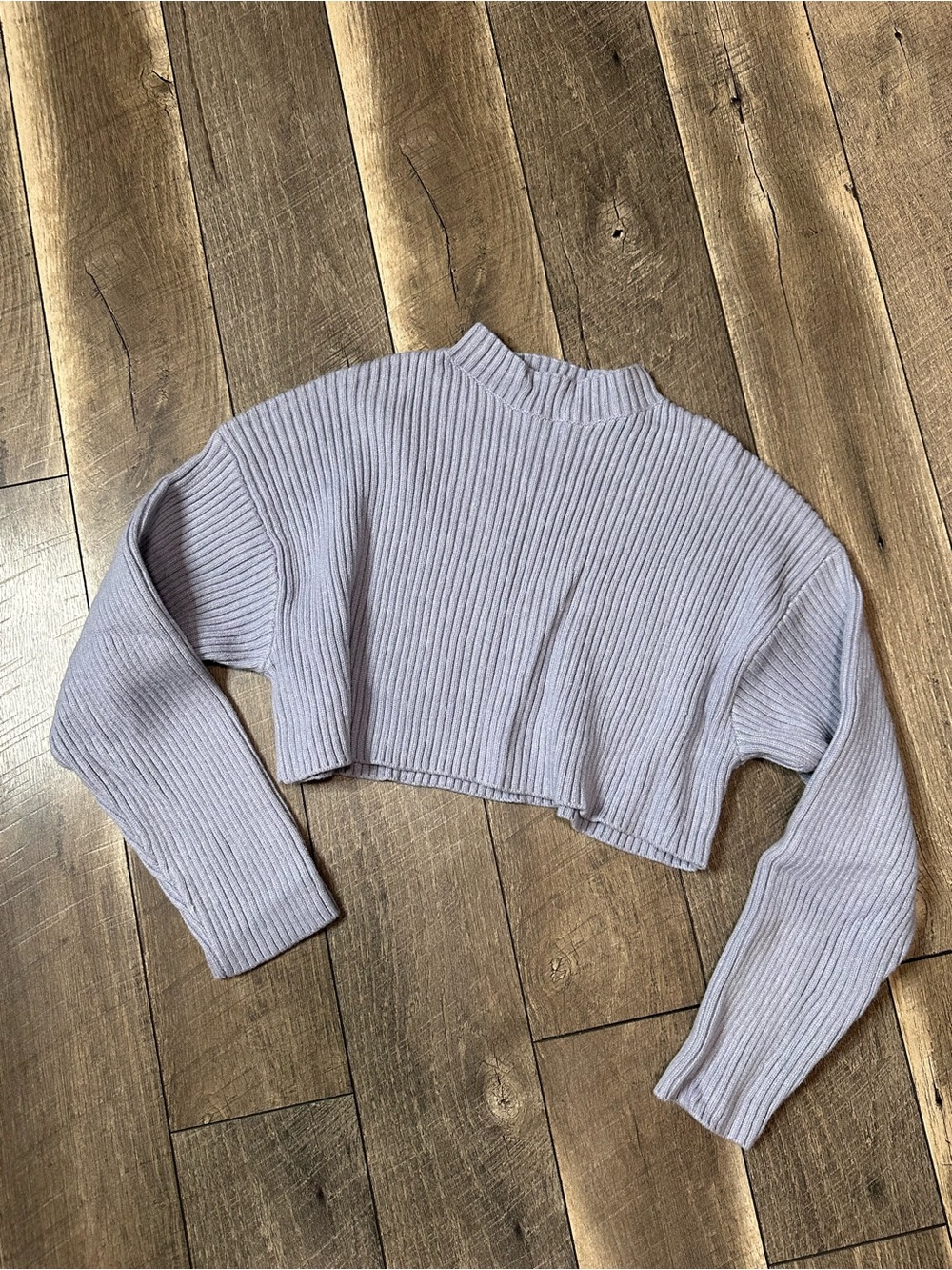 Mable Periwinkle Oversized Cropped Sweater